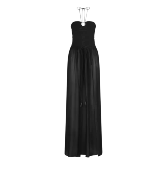 Abendkleid mit Kordelzug und Cut-Out-Details