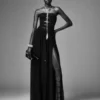 Abendkleid mit Kordelzug und Cut-Out-Details Abendkleid mit Kordelzug und Cut-Out-Details