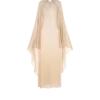 Abendkleid mit Schlüssellochausschnitt und asymmetrischem Cape