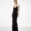 Abendkleid mit V-Ausschnitt und Cut-Out