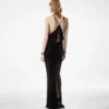 Abendkleid mit V-Ausschnitt und Cut-Out