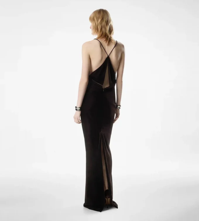 Abendkleid mit V-Ausschnitt und Cut-Out