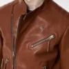 Asymmetrische Racerjacke aus Büffelleder Asymmetrische Racerjacke aus Büffelleder