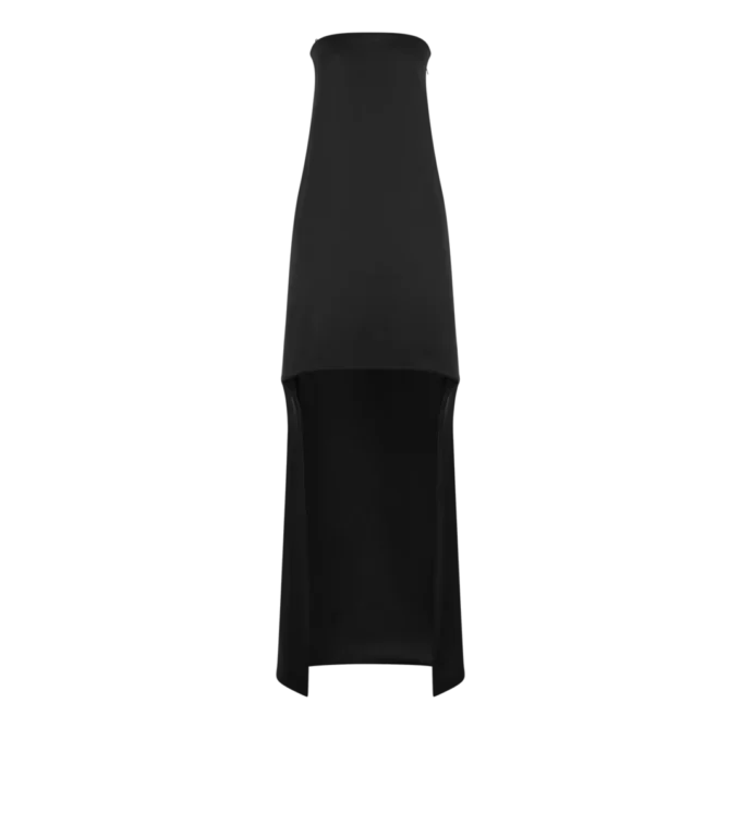 Asymmetrisches trägerloses Cocktailkleid