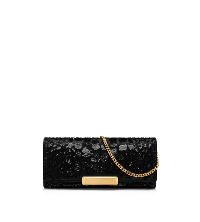 Bar Clutch mit Paillettenstickerei in Krokodillook Bar Clutch mit Paillettenstickerei in Krokodillook