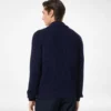 Baumwoll-Seiden-Strickjacke mit Schalkragen