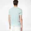 Baumwoll-Seiden-T-Shirt mit Rundhalsausschnitt