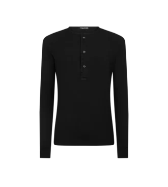 Baumwoll-Stretch-Henley