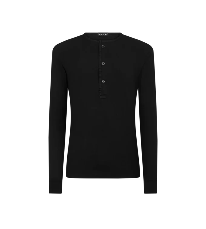 Baumwoll-Stretch-Henley