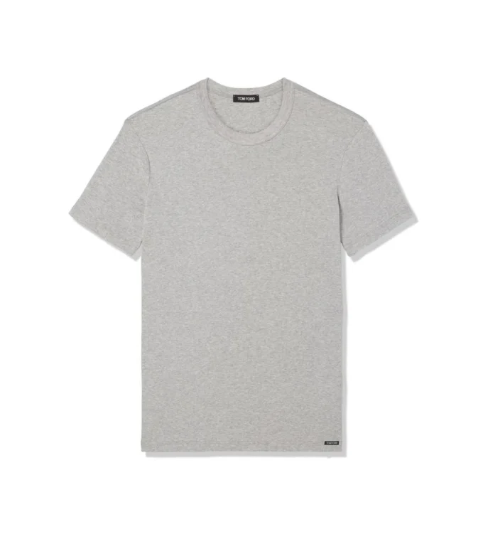 Baumwoll-T-Shirt mit Rundhalsausschnitt Baumwoll-T-Shirt mit Rundhalsausschnitt