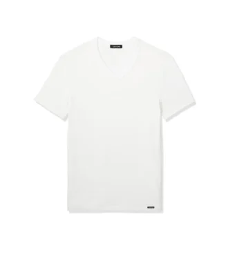 Baumwoll-T-Shirt mit V-Ausschnitt