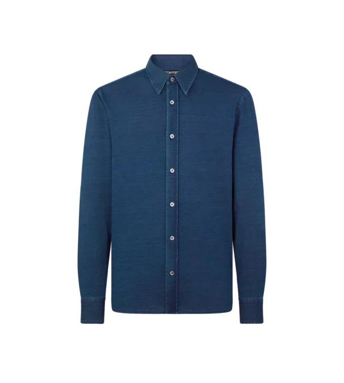 Baumwollhemd in Indigo