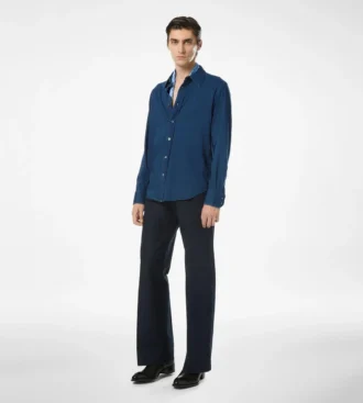 Baumwollhemd in Indigo
