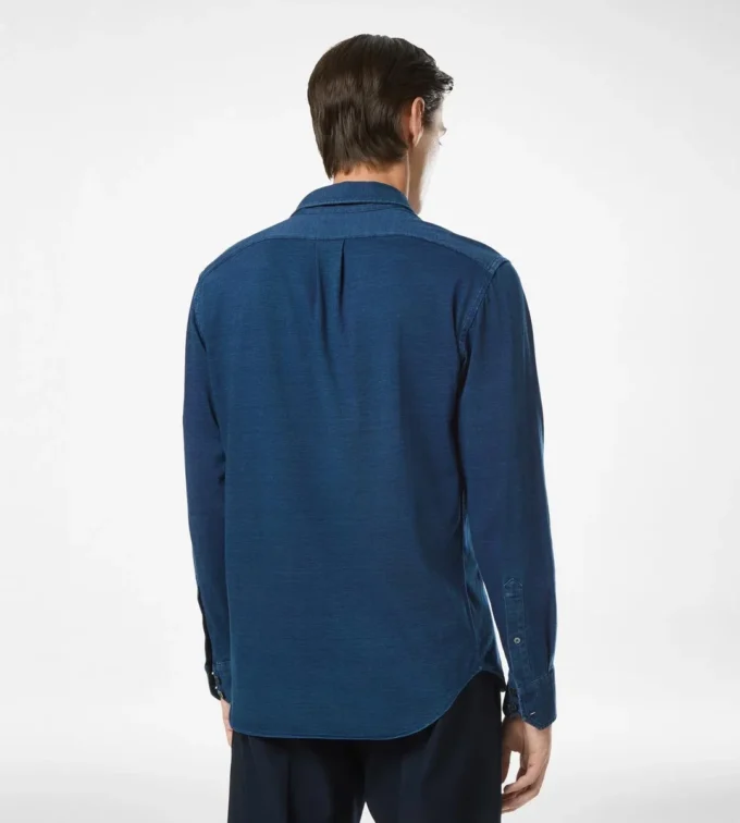 Baumwollhemd in Indigo