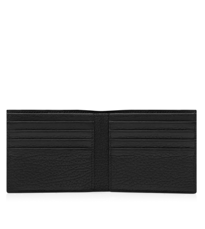 Bedruckte Hirschleder-Brieftasche mit verlängerter T-Linie und klassischem Falz Bedruckte Hirschleder-Brieftasche mit verlängerter T-Linie und klassischem Falz