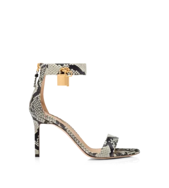 Bedruckte Python-Sandale mit Padlock