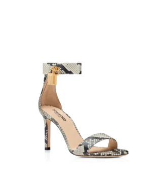 Bedruckte Python-Sandale mit Padlock