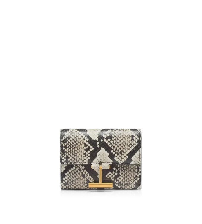 Bedruckte Python Tara Kompaktbrieftasche