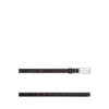Bedruckter Metallgürtel mit Krokodilprägung und T-Schnalle Bedruckter Metallgürtel mit Krokodilprägung und T-Schnalle
