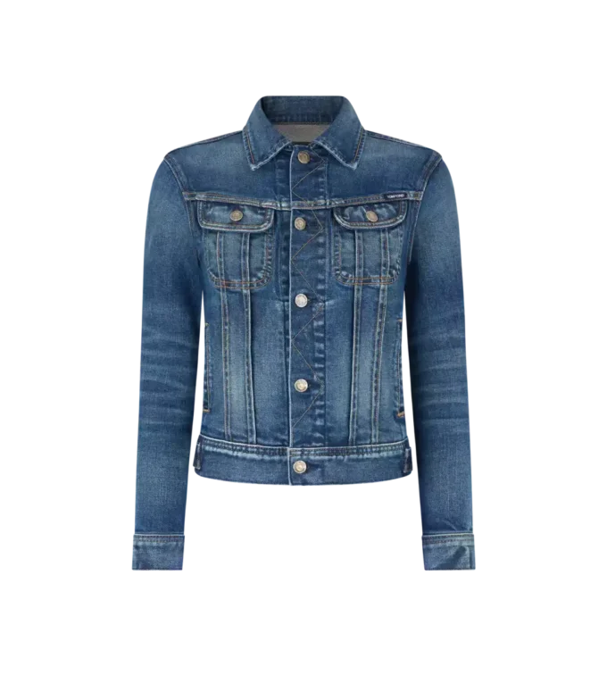 Bequeme Jeansjacke im Stonewashed-Look