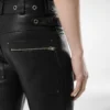 Bikerhose aus genarbtem Leder Bikerhose aus genarbtem Leder