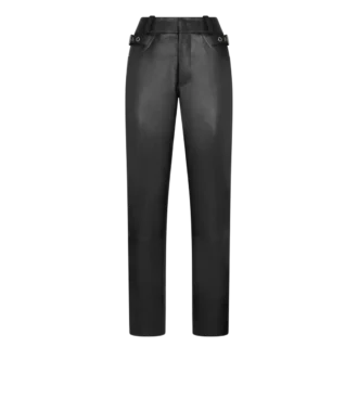 Bikerhose aus strukturiertem Narbenleder