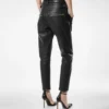 Bikerhose aus strukturiertem Narbenleder