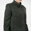 Blouson aus Baumwoll-Viskose-Twill mit Paspelierung