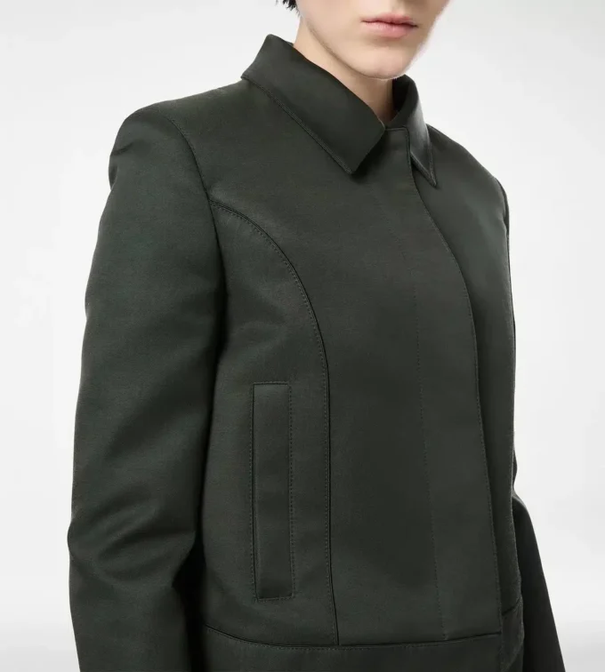 Blouson aus Baumwoll-Viskose-Twill mit Paspelierung