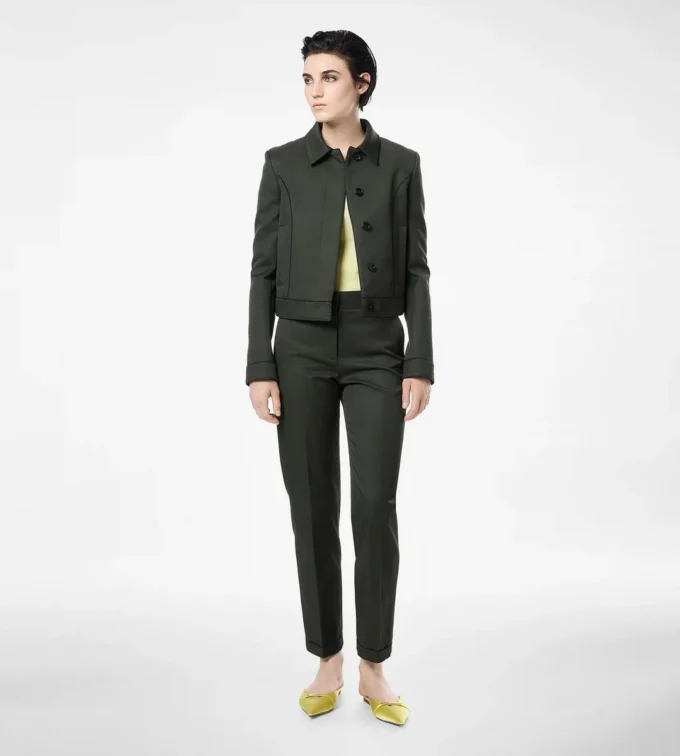Blouson aus Baumwoll-Viskose-Twill mit Paspelierung