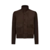 Blouson aus Merinowolle mit Wildlederfront