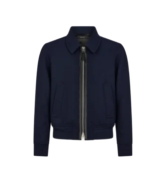 Blouson mit doppelseitigem Twillkragen