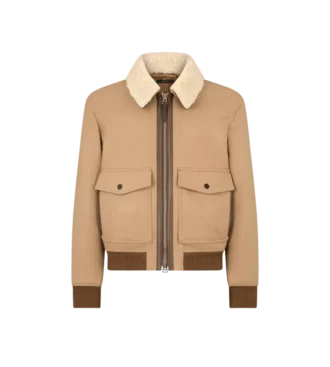 Blouson mit doppelt teilbarem Lammfellkragen