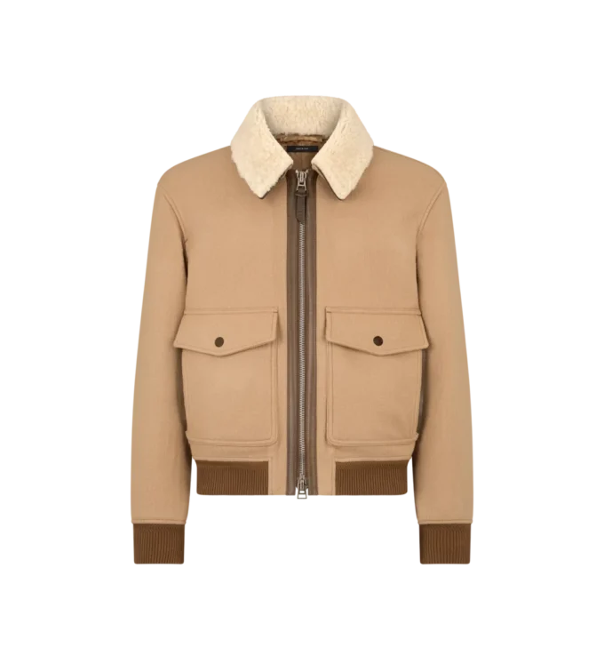 Blouson mit doppelt teilbarem Lammfellkragen