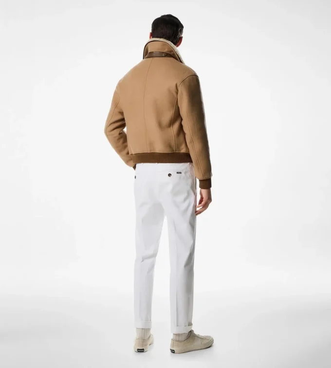 Blouson mit doppelt teilbarem Lammfellkragen