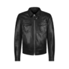 Blouson mit Kragen aus genarbtem Nappaleder