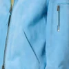 Blouson mit Kragen aus Kaschmir-Wildleder