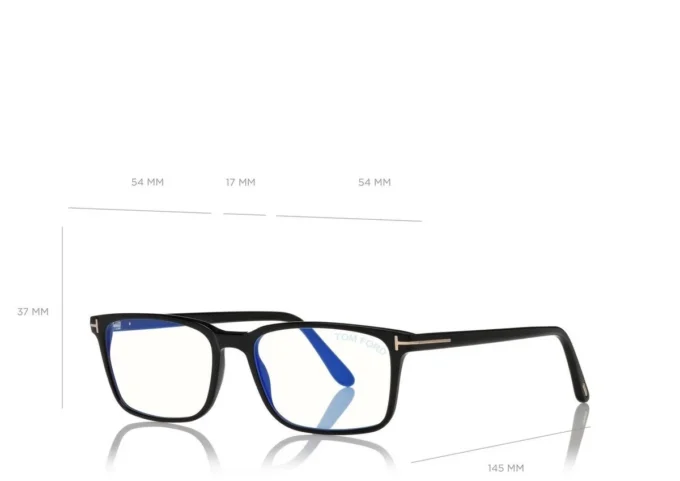 Blue Block Rechteckige Brille