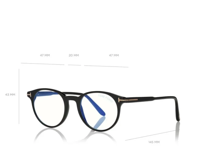 Blue Block Round Shape Opticals
