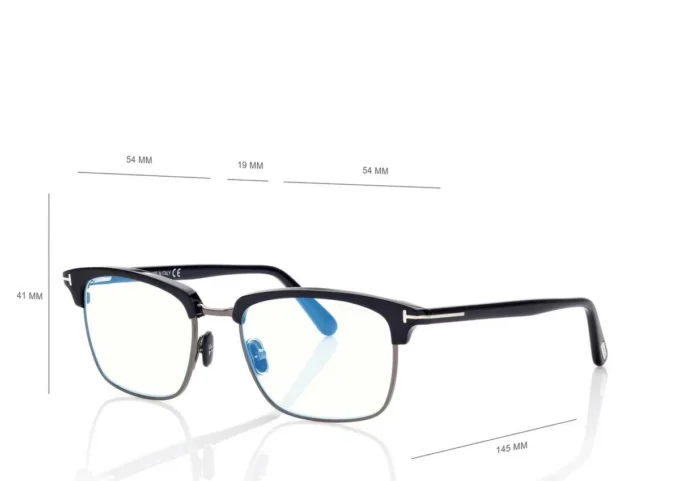Blue Block Square Shape Opticals