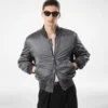 Bomberjacke aus Seidensatin Bomberjacke aus Seidensatin