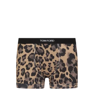 Boxershorts aus Baumwolle mit Leopardenmuster