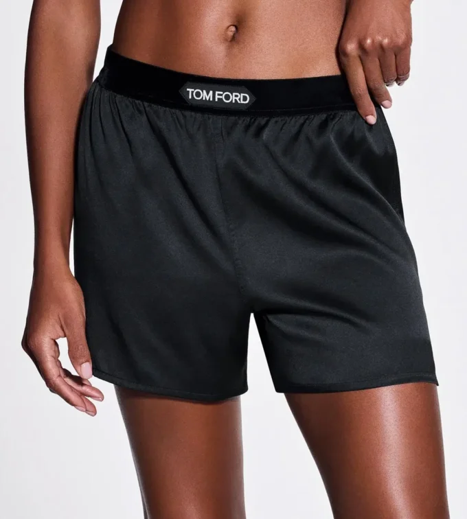 Boxershorts aus Stretch-Seidensatin