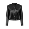 Cardigan-Jacke aus Nappaleder