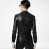 Cardigan-Jacke aus Nappaleder