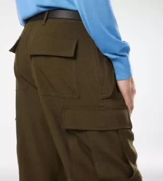 Cargohose aus Wolle, Kaschmir und Seide
