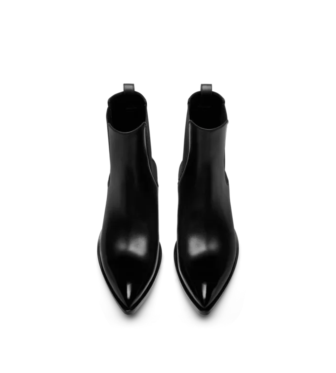 Chelsea-Stiefel aus poliertem Leder Chelsea-Stiefel aus poliertem Leder