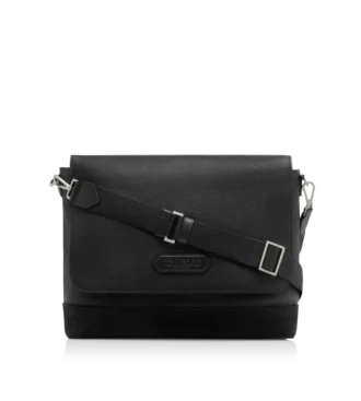 Chic Sport Flap Messenger aus Leder und Wildleder