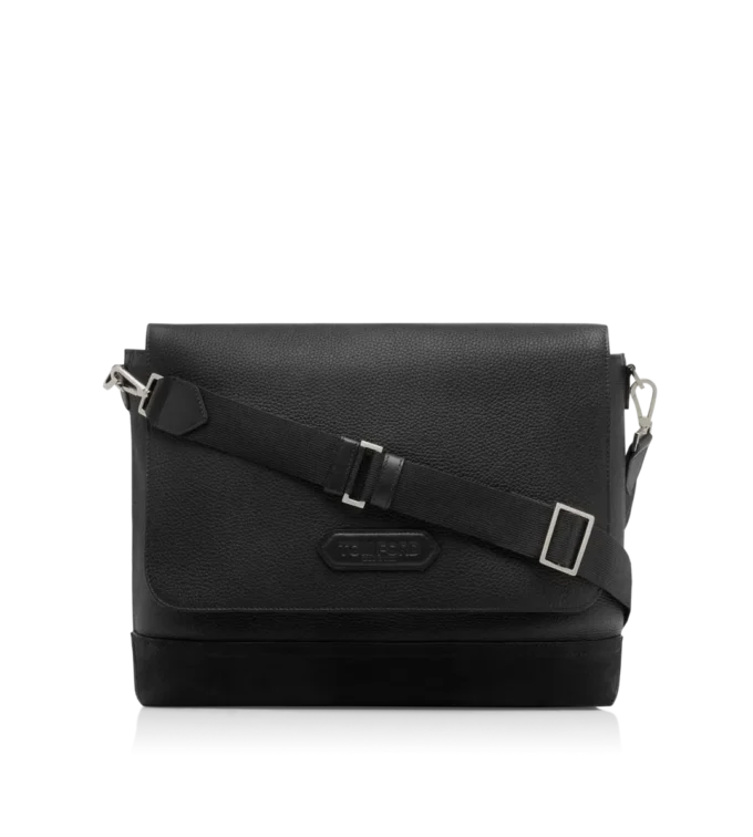 Chic Sport Flap Messenger aus Leder und Wildleder