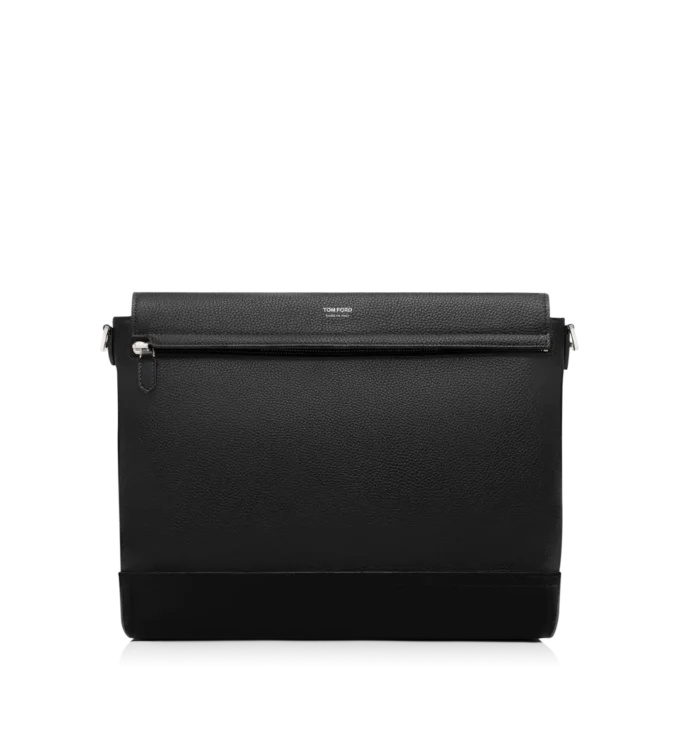 Chic Sport Flap Messenger aus Leder und Wildleder